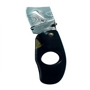 Cuchillo Plegable de Acero de Damasco de Grado Industrial Hecho a Mano con Mango de Micarta y Funda de Cuero para Acampar al Aire Libre - Product Image 5