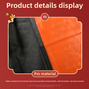 Màu đen và đỏ Composite Oxford Tạp dề không thấm nước PVC eo Tạp dề cho lao động bảo vệ trong thực phẩm nhà máy an toàn quần áo - Product Image 4