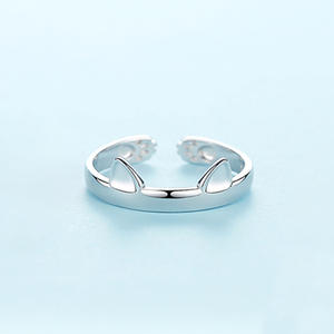 ジュエリーリングかわいいペットかわいい猫の耳pawリング日本と韓国の流行のオープニング猫リング女性調整可能 - Product Image 3