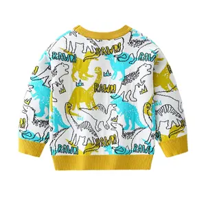 Primavera Autunno Ha Lavorato A Maglia Del Bambino ragazzi girocollo intarsio maglione di cotone modello animale bambini vestiti