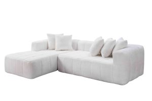 Canapé modulaire en tissu de 107,9 pouces avec chaise longue en forme de L, ensemble de meubles modernes et minimalistes, canapé d'angle pour salon - Product Image 3