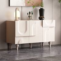 Armoire de rangement blanche de style minimaliste moderne, buffet de luxe léger pour salon et chambre, rehaussez le style de votre décoration intérieure