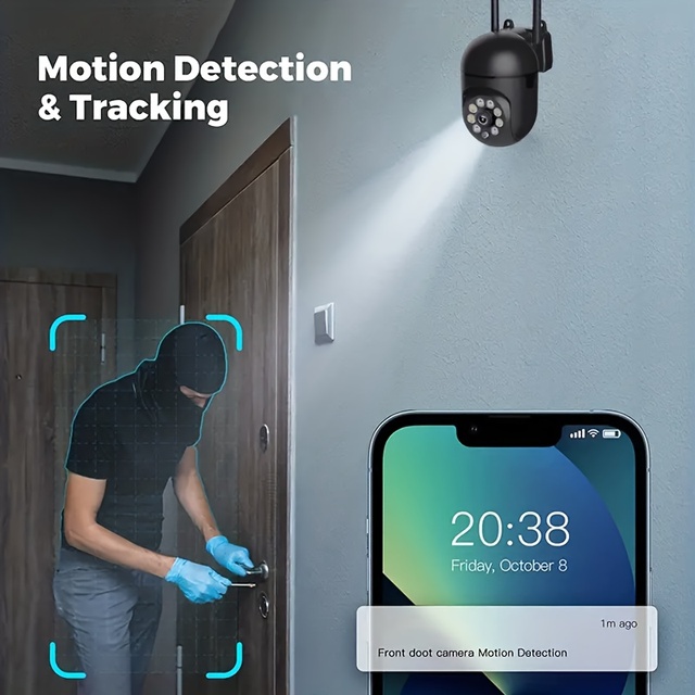HD WIFI Surveillance Camera, Indoor and Outdoor Long Range Night Vision Camera 5G 2.4G Outdoor Surveillance Network Security