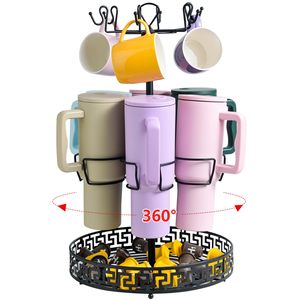 40 oz Tumbler Organizer Rotatable Cup Holder Divider for Kitchen Cabinets Water Bottle Tableware Storage <b>Solution</b> - Product Image 1