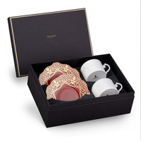 Boîte à assiettes en céramique magnétique de luxe personnalisée 11 oz 15 oz Boîte à tasse avec insert en mousse