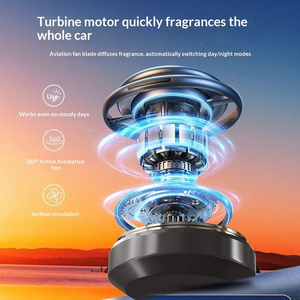 Diffuseur <span class=keywords><strong>d</strong></span>'arômes rotatif solaire automatique pour voiture, <span class=keywords><strong>d</strong></span>écoration <span class=keywords><strong>parfum</strong></span>ée en plastique, évaporation naturelle, vente en gros, bon marché, haute qualité - Product Image 5