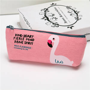 <b>Canvas</b> Pencil Case Custom Printing Cute Zipper Pencil Bag for School Students Children - Product Image 1