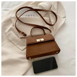 Sacs à main de luxe en cuir PU pour femmes, collection printemps 2025, nouveaux sacs à bandoulière carrés tendance pour dames, portables - Product Image 3