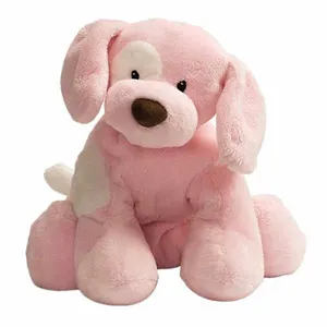 Sevimli pembe oturan dolgulu yumuşak peluş köpek oyuncak çin'den oyuncaklar satın