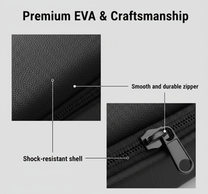 נרתיק משקפי ראייה נייד עמיד למים EVA עם רוכסן קל משקל מעטפת קשיחה למחצה עיצוב קומפקטי משקפי שמש משקפי קריאה - Product Image 3