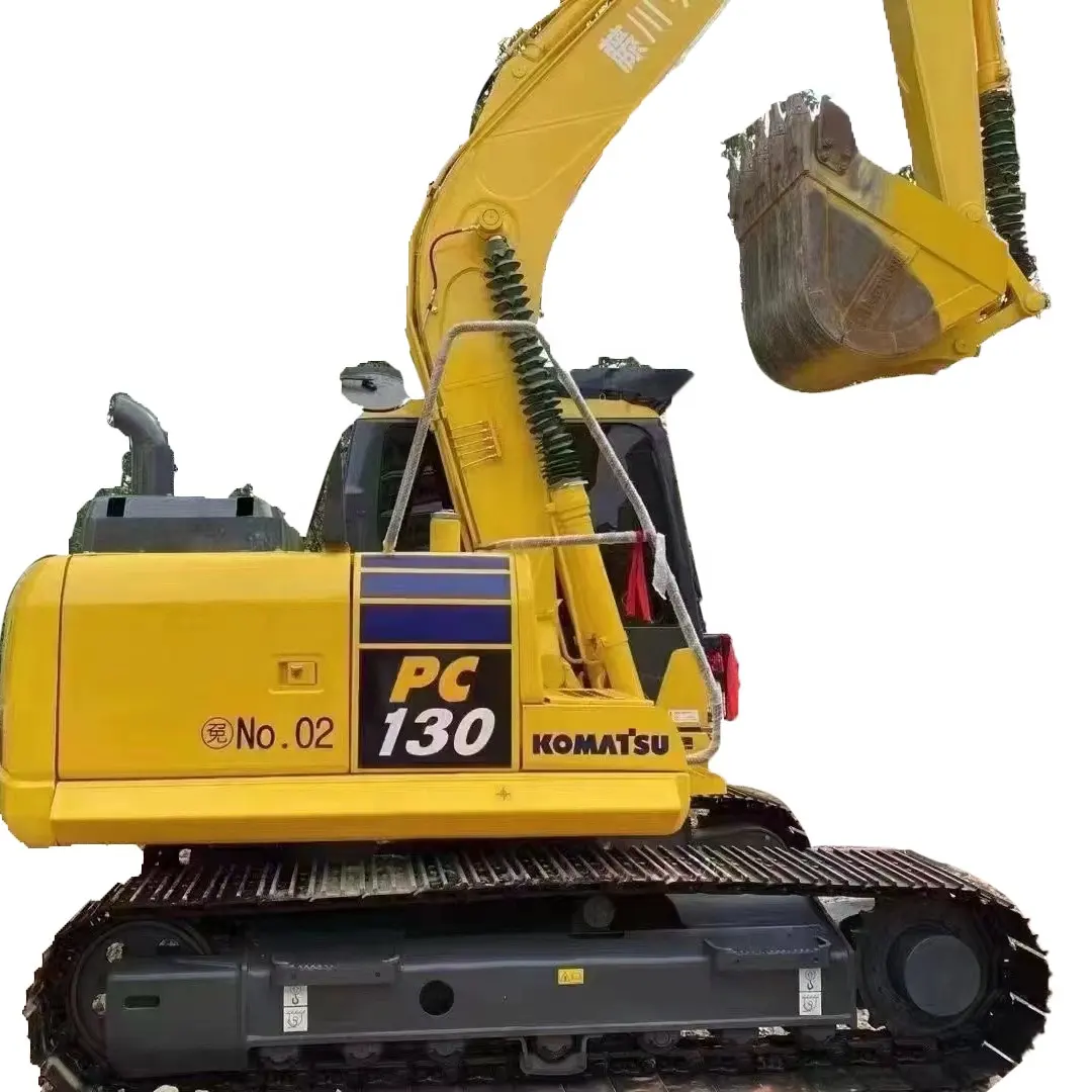 Excavadora usada de Japón KOMATSU 130, pintura original sobre orugas, de 13 toneladas excavadora, precio barato