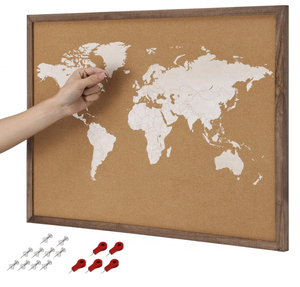 Nhà máy OEM bản đồ thế giới corkboard gỗ thủ công mỹ nghệ hàng tuần/Hàng tháng kế hoạch bảng tin tường trang trí Bảng <span class=keywords><strong>pin</strong></span> bảng thông báo - Product Image 3