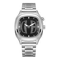 Montre Homme Sportive à Affichage Numérique Concept Rétro Millenium, Montre à Quartz Tendance de Marque Niche Ins avec Aiguilles et Affichage Numérique