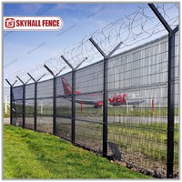 Valla de malla de alambre soldada de alta seguridad para proyectos de construcción de aeropuertos