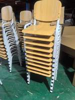 Chaise d'étude en contreplaqué pour salle de classe universitaire, école, formation