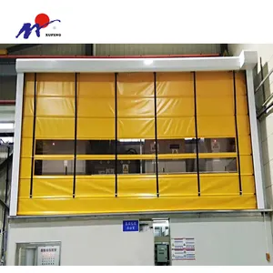 Industrial Shutter Automatic Folding Stacking Rapid Roller Folding Pvc Door