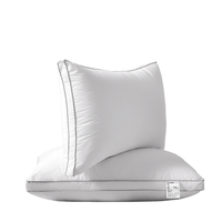 Oreiller de lit moderne personnalisable en polyester doux et moelleux en fibre de haute densité soutien du cou hypoallergénique pour un sommeil confortable