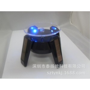 Solar Powered <b>Rotating</b> <b>Display</b> <b>Stand</b> XRF 007 For Eyewear Jewelry With Blue Led Light Abs Material Eco Friendly Lightweight - Product Image 1