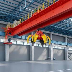 Grúa Puente de Servicio Pesado de 20 Toneladas con Cucharón Modelo QZ para Eliminación de Residuos y Manipulación de Materiales a Granel - Precio de Grúa - Product Image 1