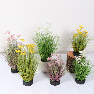 Plante artificielle <span class=keywords><strong>en</strong></span> pot de roseau vert <span class=keywords><strong>en</strong></span> plastique pour décoration de mariage, intérieur et extérieur, plantes artificielles pour la décoration de la maison - Product Image 1