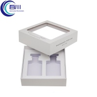 Nueva Caja de Regalo Resistente con Tapa y Base, Impresión con Logotipo UV Localizado, Empaque con PVC para Perfumes, Regalos o Productos de Cuidado de la Piel