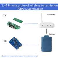 Module de transmission audio 2.4G+BT un-à-plusieurs, solution PCBA OEM ODM pour système d'écoute collectif pour Églises, salles de classe, guides touristiques