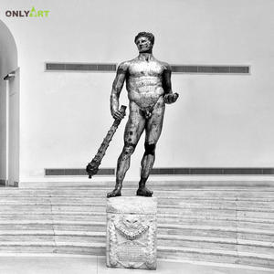 <span class=keywords><strong>Estatua</strong></span> de Hércules de Bronce de Tamaño Real, Escultura Griega Clásica Famosa, Hombre Desnudo Griego Desnudo Hecho a Medida - Product Image 3