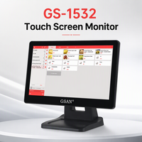 Moniteurs tactiles 15,6'' en gros, écran tactile capacitif 10 points, moniteur POS, panneau d'affichage HD pour les supermarchés