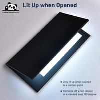 Porte-menu rétroéclairé LED avec couverture, 1/2/3 vues, compatible avec du papier de 8 x 11 pouces, pour hôtels, vente chaude, prix d'usine