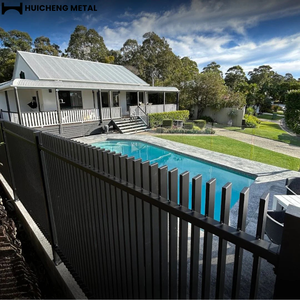 Paneles de Cerca de Aluminio para Jardín y <span class=keywords><strong>Piscina</strong></span>, Revestimiento de Polvo Negro para Exteriores, Láminas Verticales Ecológicas, Resistentes a la Intemperie, Personalizables - Product Image 3