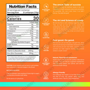 مصاصات فيتامين سي متعددة نباتية من WELLBODY <span class=keywords><strong>OEM</strong></span> لتحسين جهاز المناعة ومضادات الأكسدة، مكمل غذائي بأشكال مخصصة للبالغين والأطفال 2 - Product Image 2