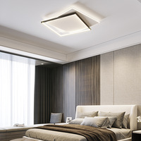 Lustre de chambre à coucher, salle à manger, bureau à domicile, acrylique, cercle élégant, minimaliste, salon, carré, plafonnier led moderne