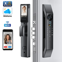 Kunci Pintu Pintar Otomatis Wishome WiFi Digital 3D Pengenal Wajah Kartu Kamera Harga Terjangkau Biometrik Tanpa Kunci