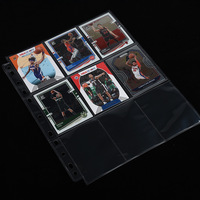Pochette personnalisée pour classeur à 11 anneaux, album de classement, pages pour cartes à collectionner double face, pochettes à chargement par le haut, 9 pages à pochettes, cartes de jeu en plastique