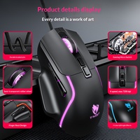 Ratón para Juegos con Cable T-WOLF G540, 7 Botones, Sensor PixArt 7040, Programación de Macros PUBG, Retroiluminación RGB Colorida, Rendimiento Competitivo