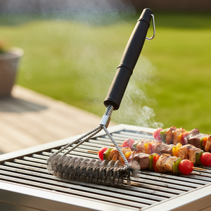 Cepillo para Parrilla de 18 Pulgadas [Alambre + Espiral] Cepillo para Barbacoa Combinado - Cepillo para Parrilla de Mango Largo Seguro y Eficiente, Cepillo Limpiador para Parrillas de Gas/Porcelana - Product Image 6