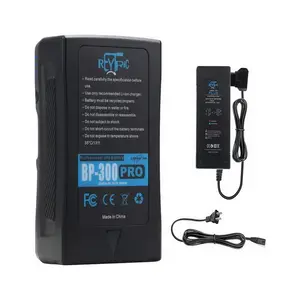 Mise à niveau de la batterie V Mount/V-Lock de 300Wh(20400mAh) avec mise à niveau du chargeur D-tap à sortie 5A et du câble D-Tap