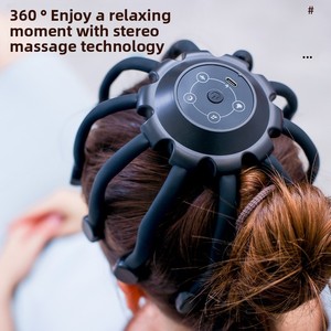 Masseur de relaxation du cuir chevelu CYANMED à dix griffes, vibrations multidimensionnelles intelligentes, alimentation USB, bouton de réglage à 4 niveaux - Product Image 4