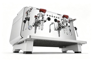 Machine à café expresso professionnelle à double groupe KE-200Pro avec pompe rotative, contrôle du débit électrique et bouton tactile pour café - Product Image 3