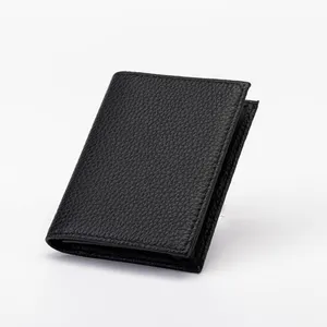 Handmade Simple Genuine Leather Business Card Case Holder Wallet For Travel
