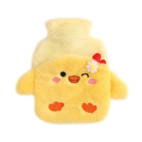 Bouillotte d'eau chaude/froide amovible et lavable en PVC, motif dessin animé, mignonne, pour mains/pieds/ventre, pour bébé, hiver