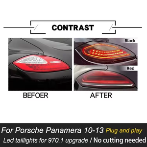 ไฟท้าย LED AURON สำหรับ Panamera 2010-2013 970.1 อัพเกรดไฟเลี้ยวแบบไดนามิก ไฟเบรก ใช้ได้กับรถยนต์ทั่วไป แสงสี 6000K - Product Image 2