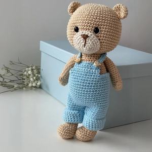 طقم كروشيه من 3 قطع عالي الجودة يتضمن مشبك لهاية دب كروشيه اميجورومي حزمة كروشيه للأطفال - Product Image 4