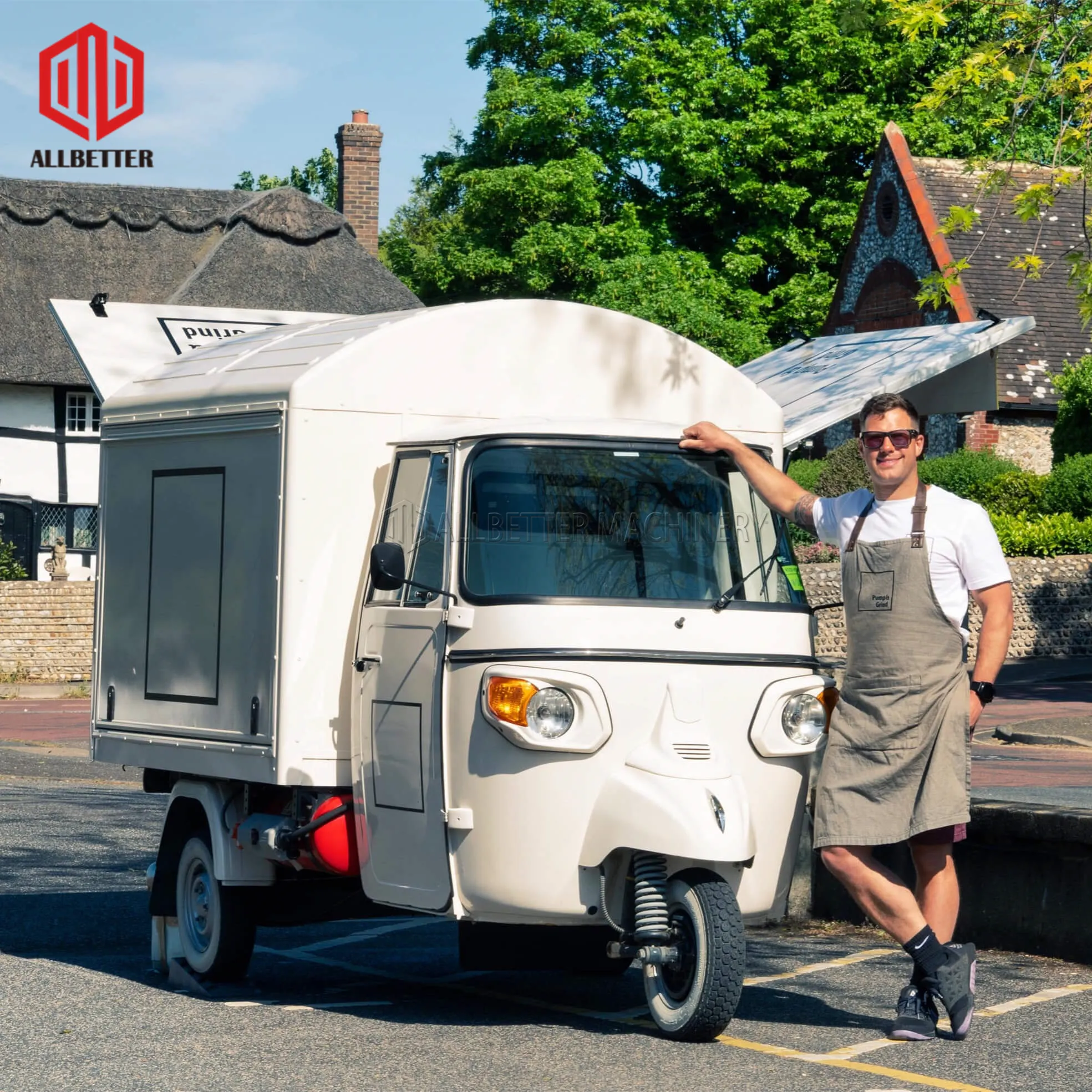 Prix usine bon marché, chariot de café, Van, chariot de nourriture électrique Tuk Tuk personnalisé, feuille galvanisée, camion électrique de restauration rapide France