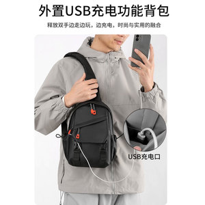 Huang Lei Men's Backpack Nylon Small Durable Everyday Travel Bag Gray Black Military Green Spring 2025 - Product Image 2
