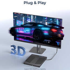 Unidad de Blu-ray Externa USB 3.0, Grabadora de BD-R, BD-ROM, CD/DVD RW, Grabadora de Blu-ray <span class=keywords><strong>3D</strong></span> para Computadora Portátil, PC, Unidad Óptica - Product Image 4