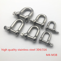 (M4-M32) Matériel De Gréement Manille Forgée 304/316 En acier inoxydable D Manille avec Broche À Vis