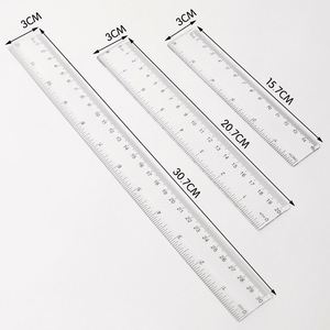 Regla Recta Transparente de Plástico de 30 cm para Dibujo, Material Escolar, en Oferta - Product Image 3