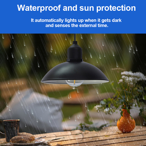 Custom Logo Solar Light and Switch <b>Control</b> 1200mAh IP64 Waterproof High Brightness 120LM Solar Powered Pendant Lamp - Product Image 2