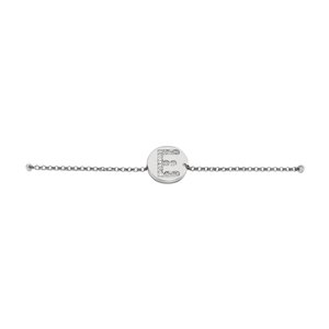Bracelet en acier inoxydable avec pendentif lettre E de 1 cm, bijoux tendance pour femmes - Product Image 2